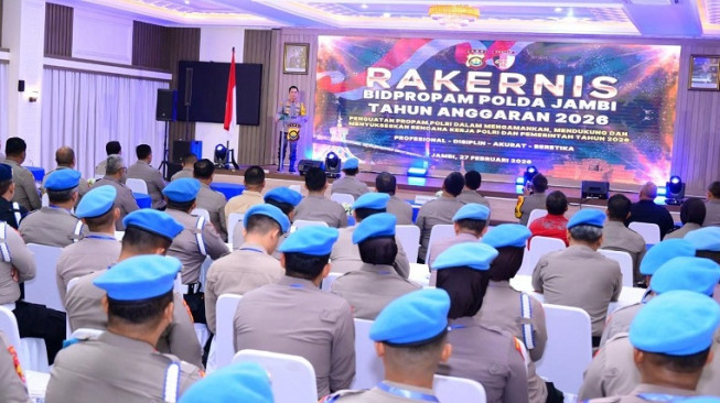 Rakernis Bidpropam 2026, Kapolda Jambi Tekankan Pengawasan Adaptif dan Humanis